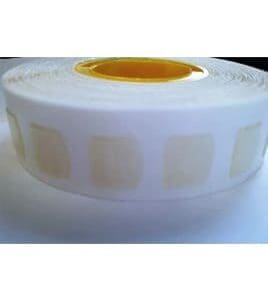 Roll of adhesive tape with labels
