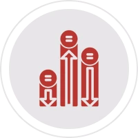 Icon of varying bar heights