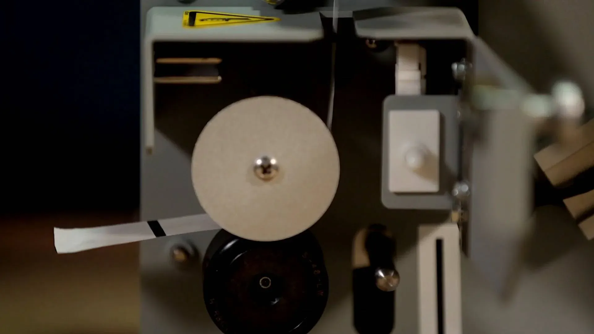 Machine close-up with paper roll